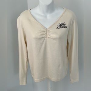 Harley-Davidson World Famous Sturgis, SD Cream V-Neck Top